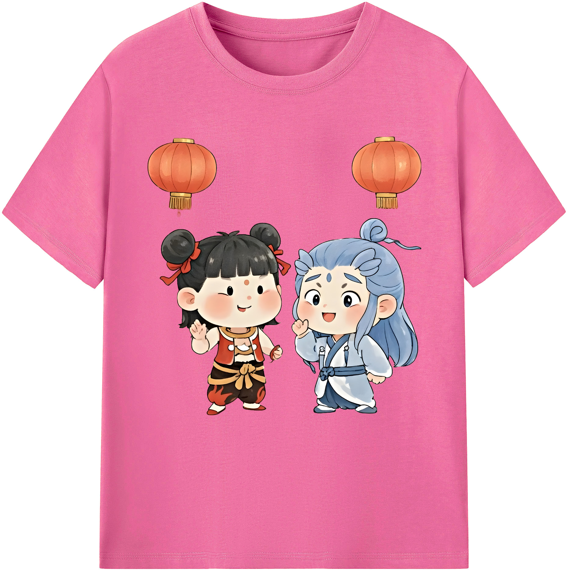 （画像用） Ne Zha 2 ナタ 魔童の大暴れ レディースカジュアルプリントTシャツ（綿100％）